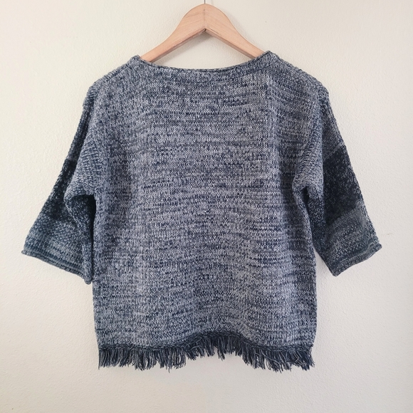 Elliatt knit gray and blue sweater S